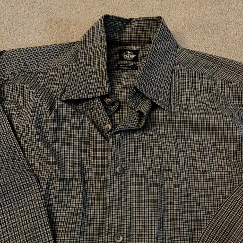 Men’s Dockers long sleeve button down dress shirt size large